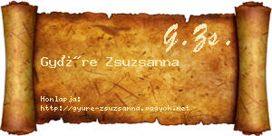 Gyüre Zsuzsanna névjegykártya